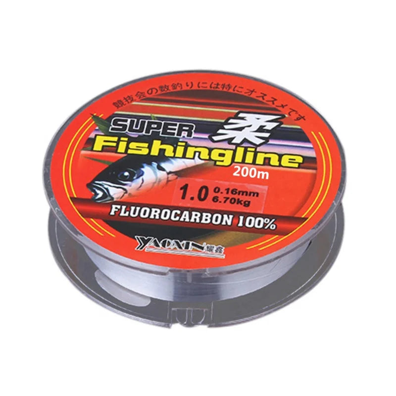 200m Fishing Line 3.8-21kg Smooth Durable Fishing Line Nylon Transparent Fluorocarbon Fishing Tackle Not linha multifilamento