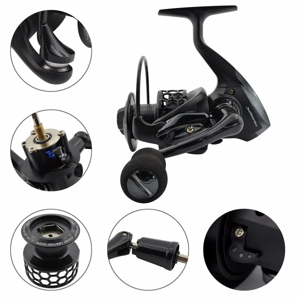 Fishdrops Fishing Reels Spinning Reel 12bb Saltwater Lightweight Pesca Size 1000-7000 Fishing Wheel Coil Hot Sale