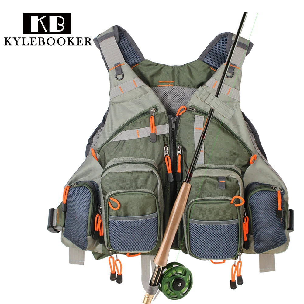 New Men's Adjustable Fly Fishing Vest  Outdoor Trout Packs Mesh Fishing Vest Tackle Bag Jacket Clothes