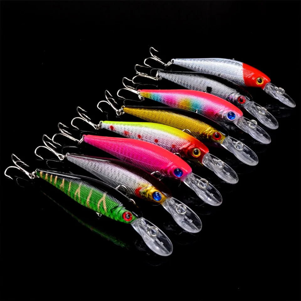 159pcs/lot Fishing Lures Set Mixed 19 Model Wobblers Fishing Tackle 159 Colors High Quality Minnow/Crank/VIB/Popper bait MIX