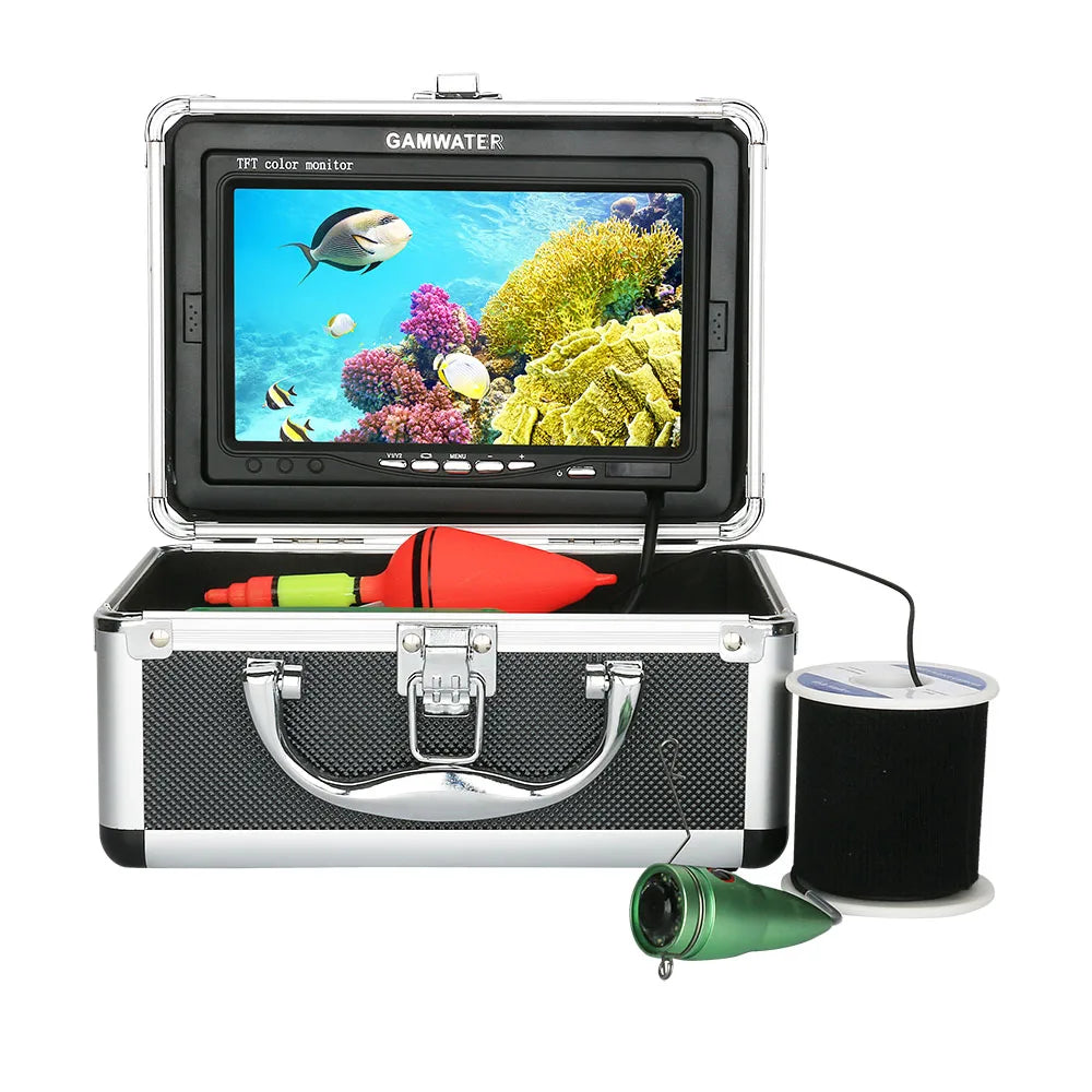 MAOTEWANG 7" Inch HD Underwater Fishing Video Camera 165 Degr Kit 6pcs 1W White LEDs Lights Fish Finder 1000tvl 20M 30M 50M