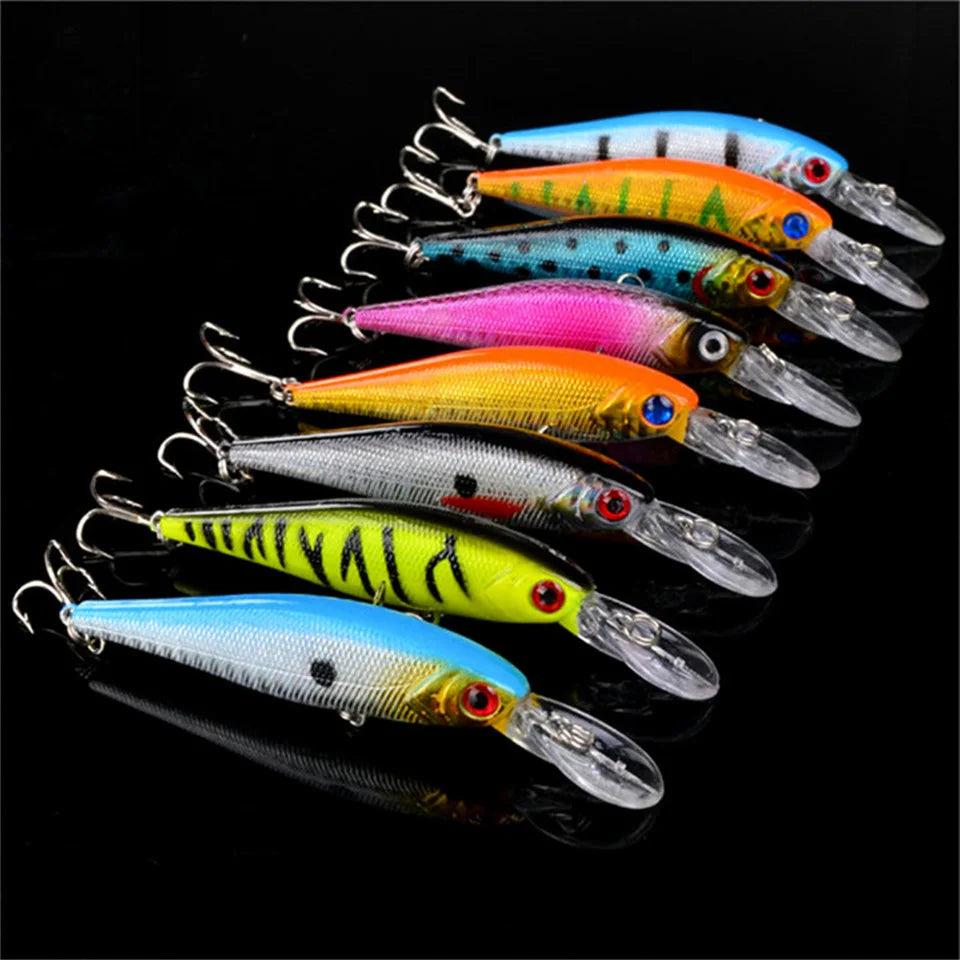 159pcs/lot Fishing Lures Set Mixed 19 Model Wobblers Fishing Tackle 159 Colors High Quality Minnow/Crank/VIB/Popper bait MIX