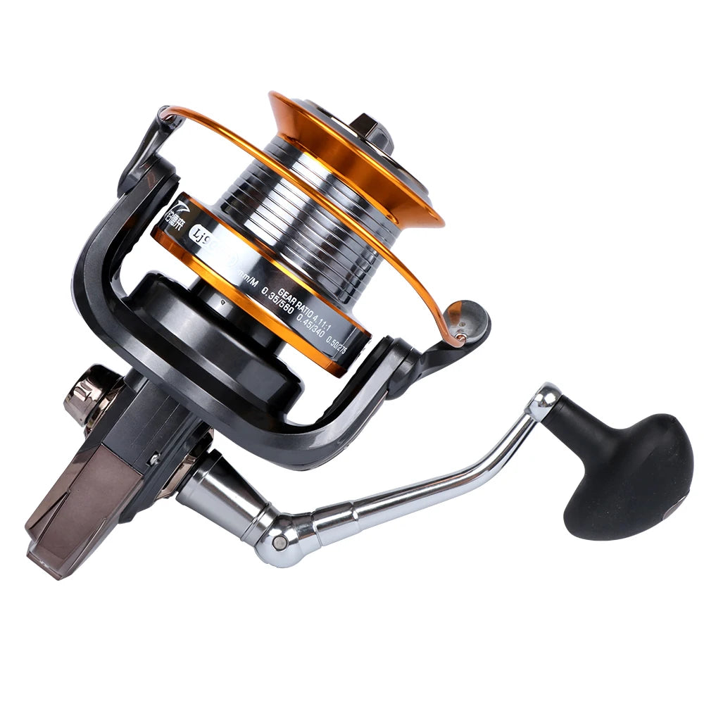 LJ9000 Saltwater Boat Fishing Reel Big Spinning Reel Carp Fishing wheel 12+1BB Metal Spool  For Trolling Long Casting