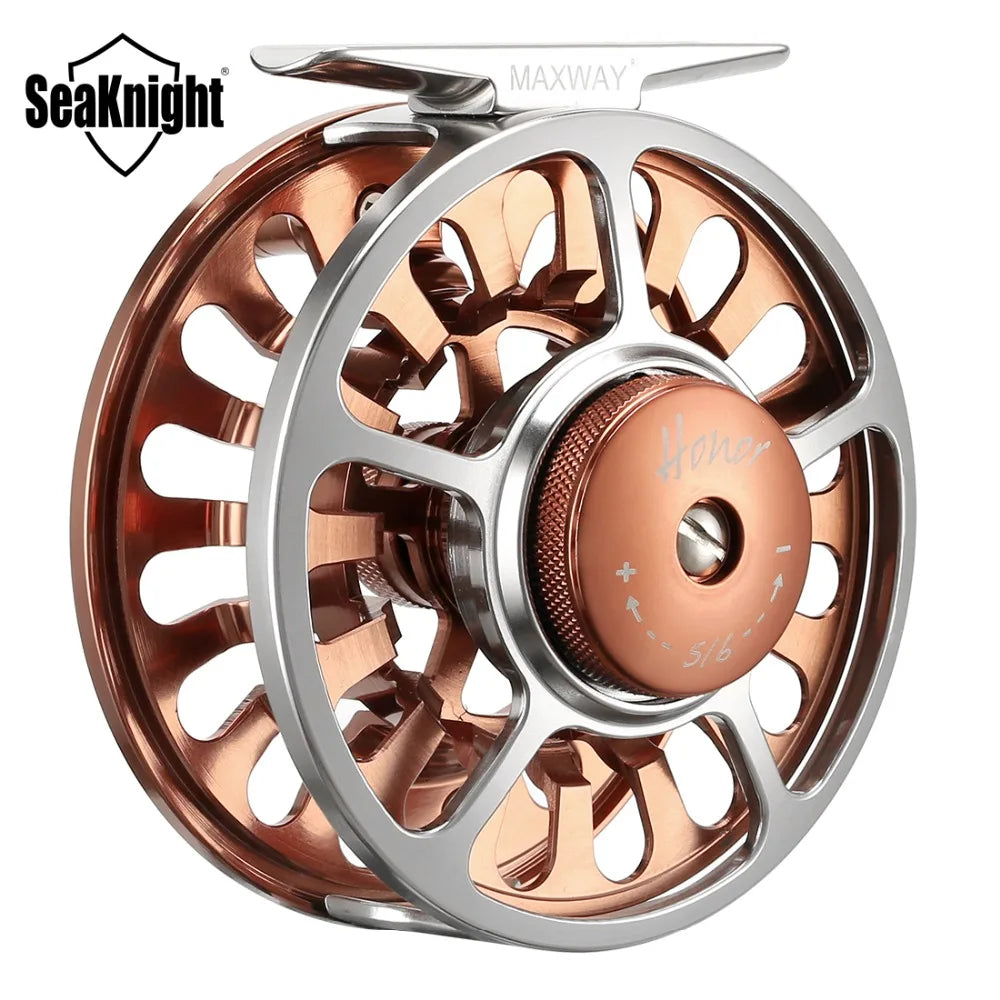 SeaKnight HONOR Fly Fishing Reel Machined Aluminum Full Metal Fishing Wheel Saltwater Freshwater Fishing 3/4 5/6 7/8 9/10