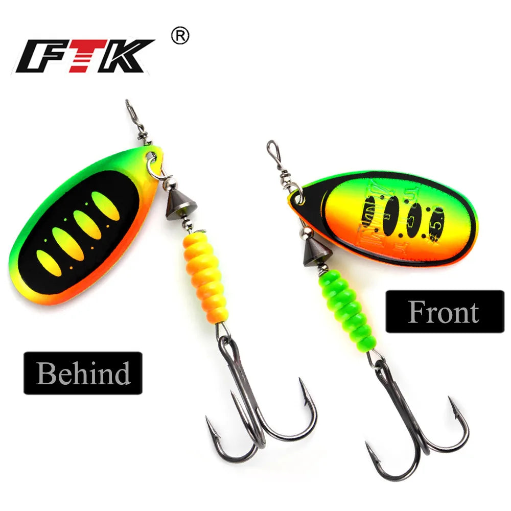 Spinner Bait Metal Fishing Lure 8.4g 12.5g 14.7g Hard Baits Bass Pike Spoon Treble Hook Fishing Tackle High Quality