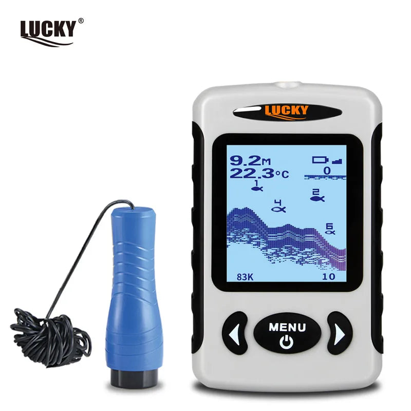 LUCKY FF718D-Ice&FF718 2.2inch LCD Portable Fish Finder 200KHz/83KHz Dual Sonar Frequency 100M Detector for Ice Fishing