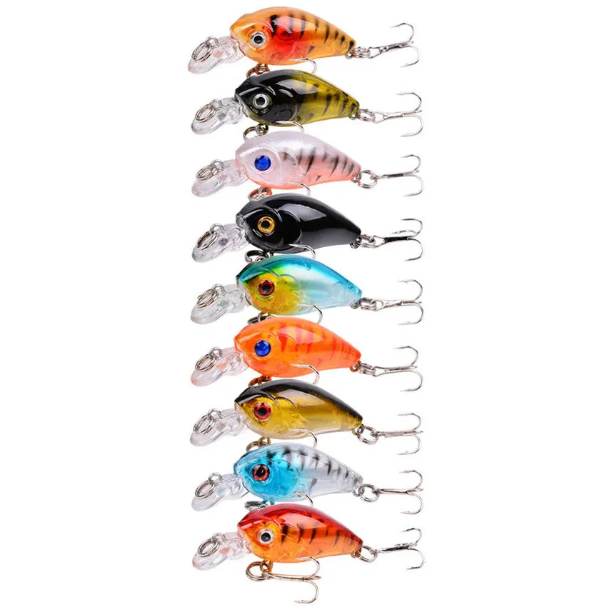 9Pcs Crankbait Fishing Lures 4.5cm 3.5g Mini Wobblers Crank Fishing Lure Tackle Pesca Topwater Hard Carp Bait Crankbaits Kit