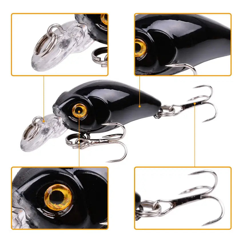 9Pcs Crankbait Fishing Lures 4.5cm 3.5g Mini Wobblers Crank Fishing Lure Tackle Pesca Topwater Hard Carp Bait Crankbaits Kit