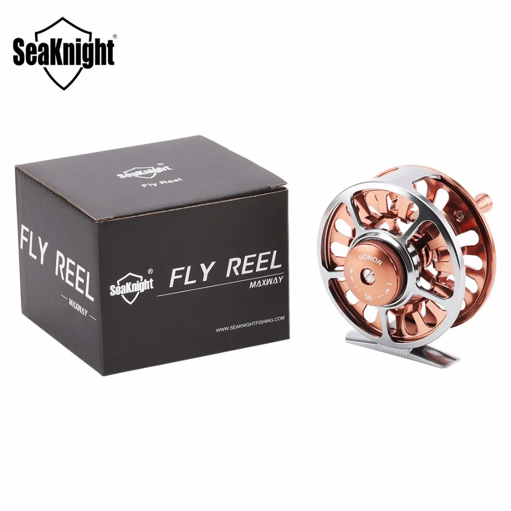 SeaKnight HONOR Fly Fishing Reel Machined Aluminum Full Metal Fishing Wheel Saltwater Freshwater Fishing 3/4 5/6 7/8 9/10