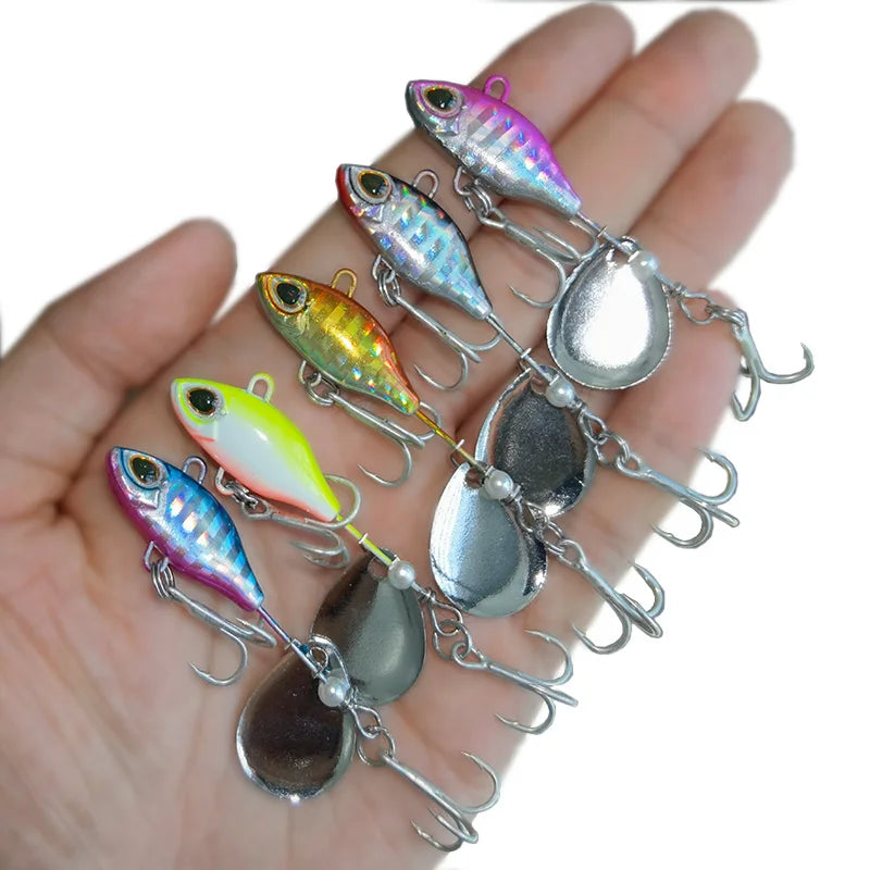 OUTKIT Long Shot Rotating Tail VIB vibration Bait Spinner Spoon Fishing Lures Jigs Tractor Fishing Hard Baits Tackle Pesca