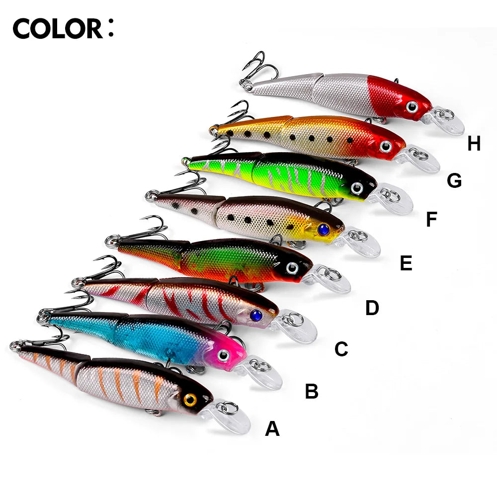 1PC Wobblers Fishing Lure Multi-section Hard Bait92mm 7.5g Artificial Bait Minnow Lure Crankbait Perch Carp Fishing Tackle Lure