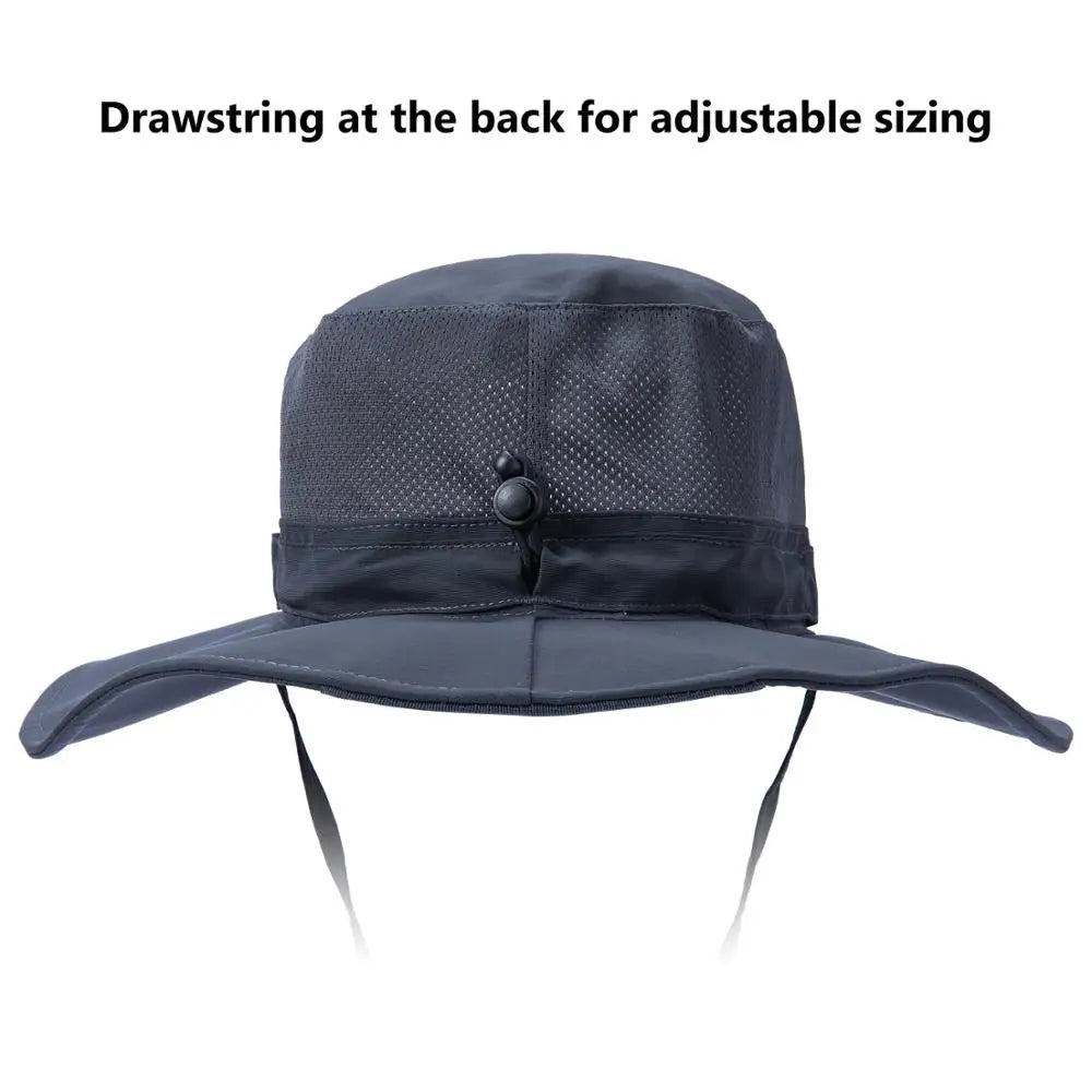 Bassdash UPF 50+ UV Protection Bucket Hat Water Resistant Wide Brim Tactical Fishing Hat Adjustable Size