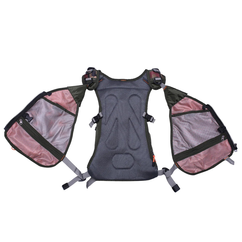 Trout Fly Fishing  Breathable Mesh Vest Pack Fishing Backpack Adjustable Size for Men and Women