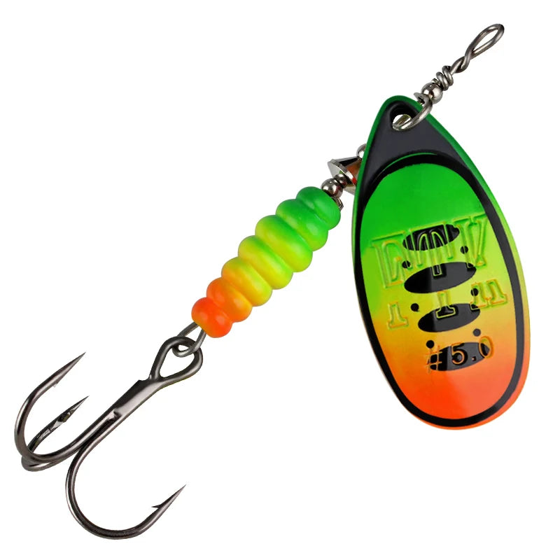 Spinner Bait Metal Fishing Lure 8.4g 12.5g 14.7g Hard Baits Bass Pike Spoon Treble Hook Fishing Tackle High Quality