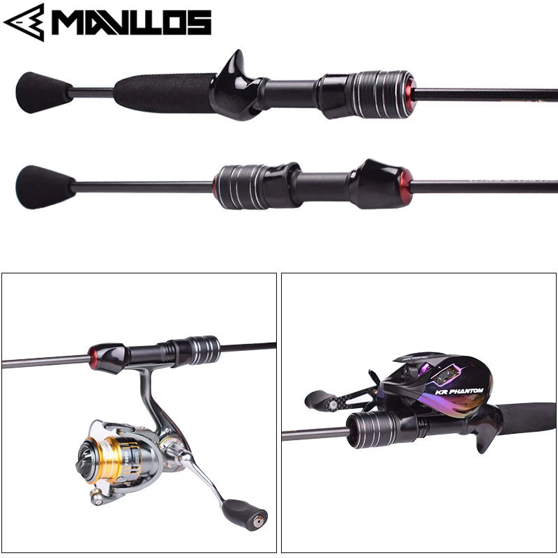 Mavllos Delicacy BFS Rod with Tubular + Solid Carbon Tips Lure 0.6-8g/0.8-10g Ultralight Fishing Bass Spinning Casting Rod