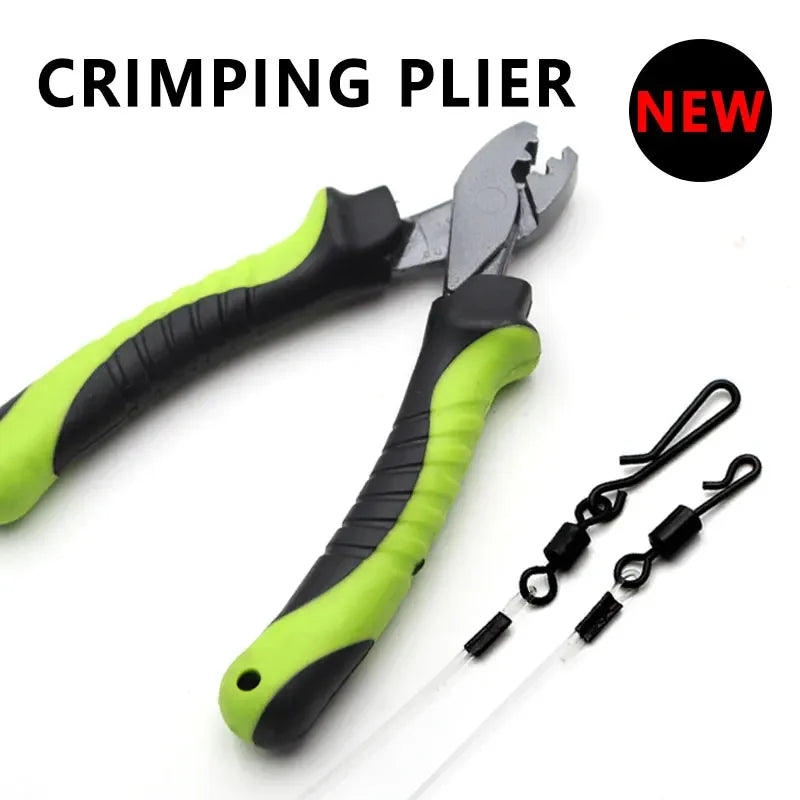 Multifunction Fishing Scissors Crimping Pliers Line Hook Cutter Fishing Grip Hook Split Rings Tackle Tool High Carbon Steel Jaws