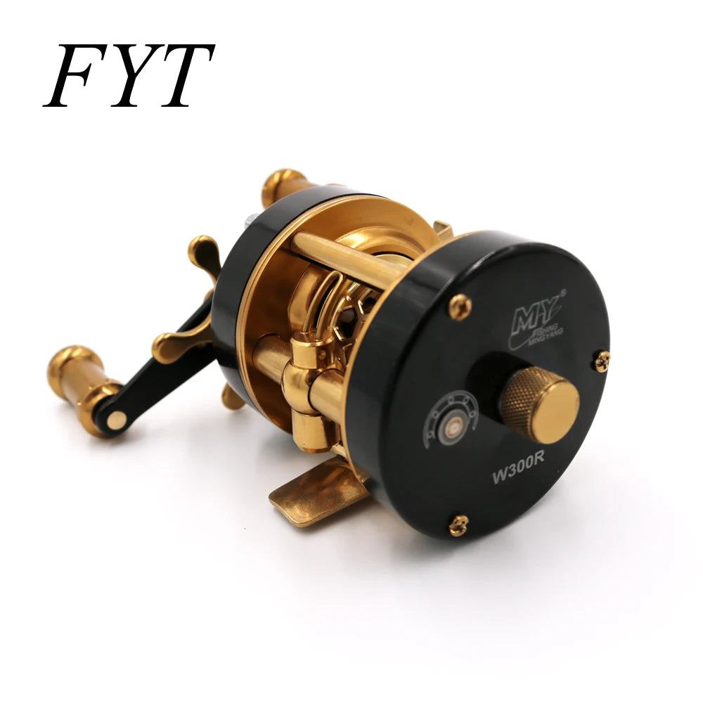 2023 New W300L All Metal Micro Object Cast Drum Wheel Limited Edition Long distance Caster Synchronous Wire Gauge Fishing Reels