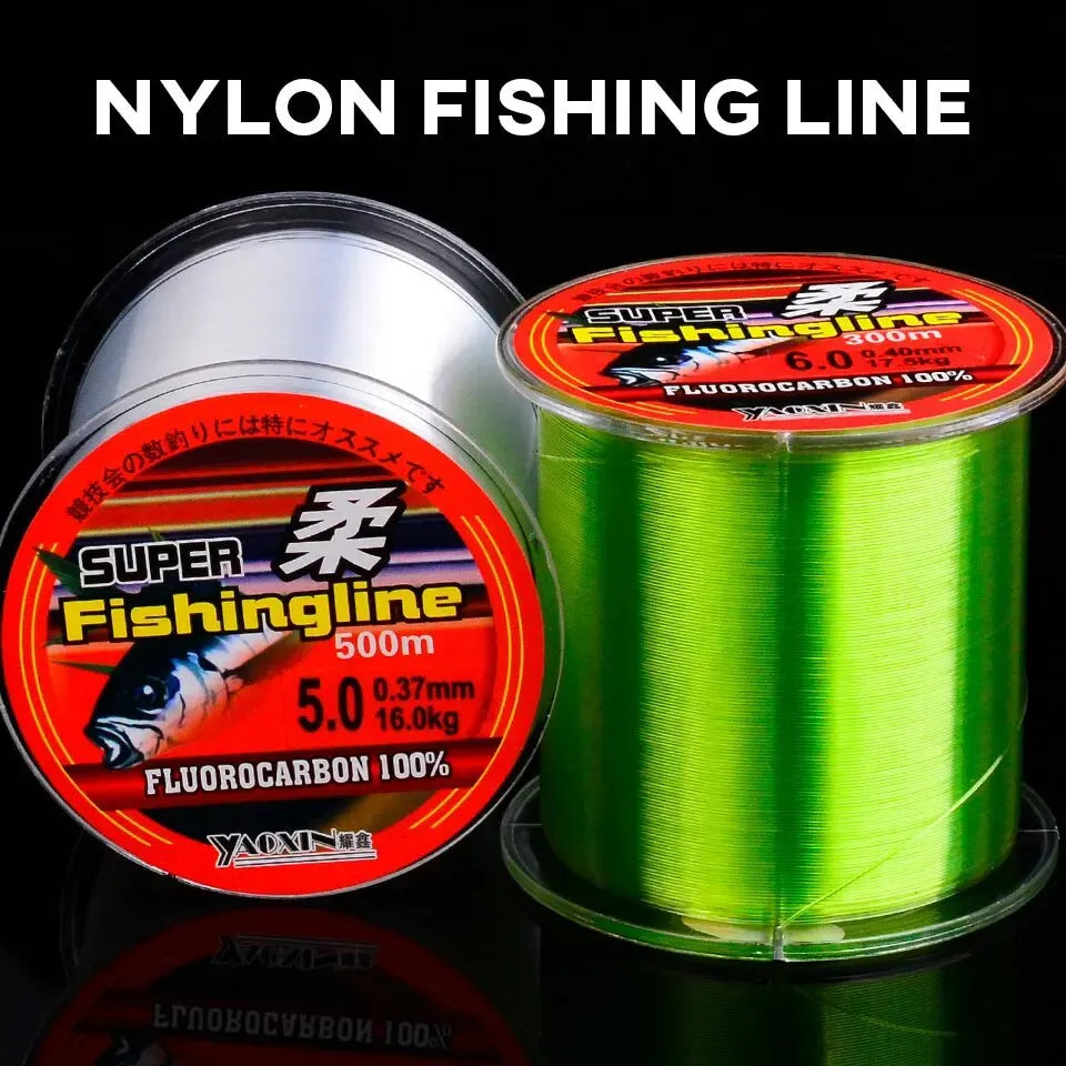 Super Strong Nylon Fishing Line Transparent Monofilament Main Line 500m 0.18mm 0.2mm 0.23mm Freshwater Salewater Fishing Tackles