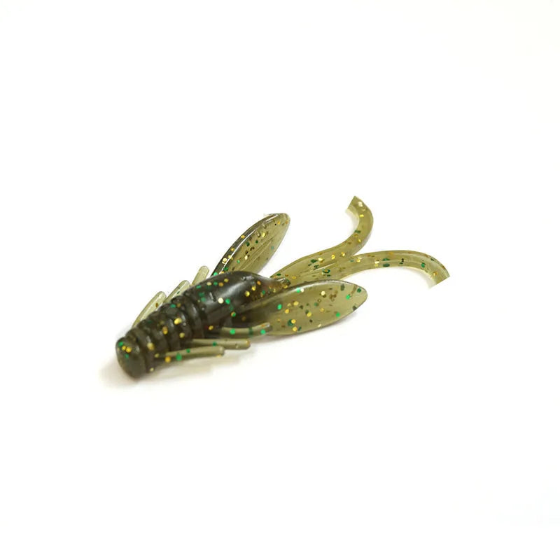 10pcs Jig Wobblers Silicone Soft Bait Worm Lobster Fishing Lures 45mm Shrimp Sinking Swivel Twintails Sea Fishing