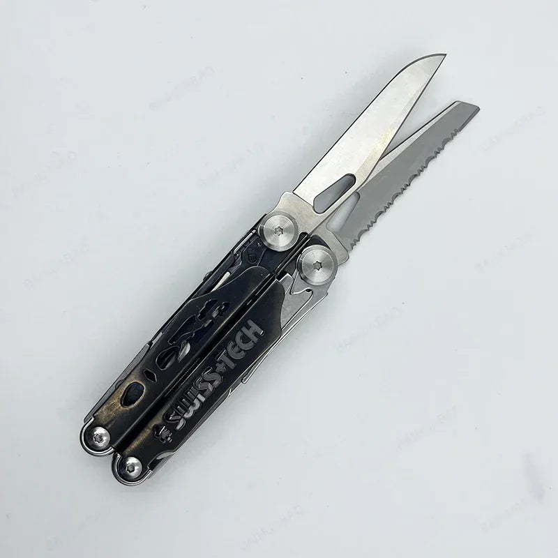 SWISS TECH 37 In 1 Replaceable Parts Manual Diy Multi Tool Folding Scissors Cutter EDC Survival Equipment Manual Pliers