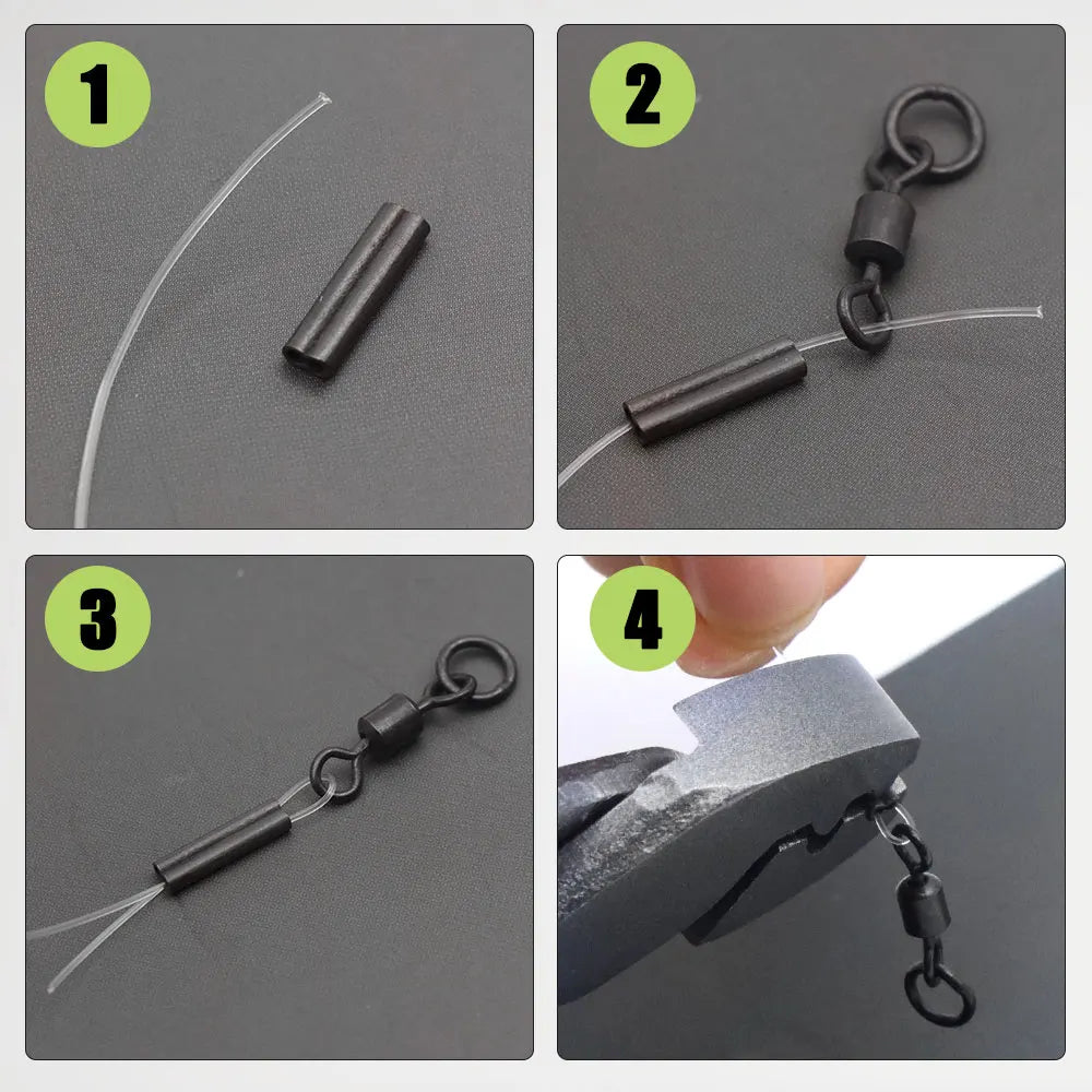 Carp Fishing Crimping Pliers Tool And Krimps Fishing Equipment Set Carp Chod Rig Knotting Connector Swivels For Fishing Tackle