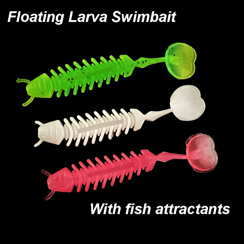 WESTBASS 5/10PCS Soft Larva Baits 50mm 65mm Silicone Fishing Lures Rubber Worm Swimbaits cebo suave Weicher Köder fisching Isca