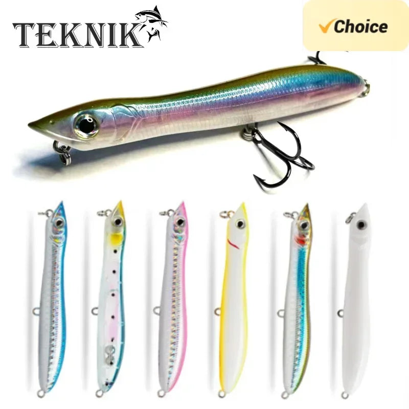 TEKNIK Popper Fishing Lure 100mm 140mm patchinco Floating Wobblers Artificial Hard Bait Patchinko 100 leurre de surface lures