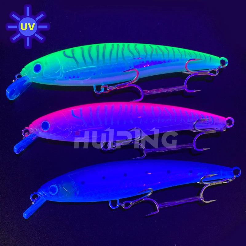 140mm 41g Big Floating Minnow Fishing Lures Laser Artificial Bait Saltwater Long Casting Trolling Wobblers UV Jerkbait Equipment