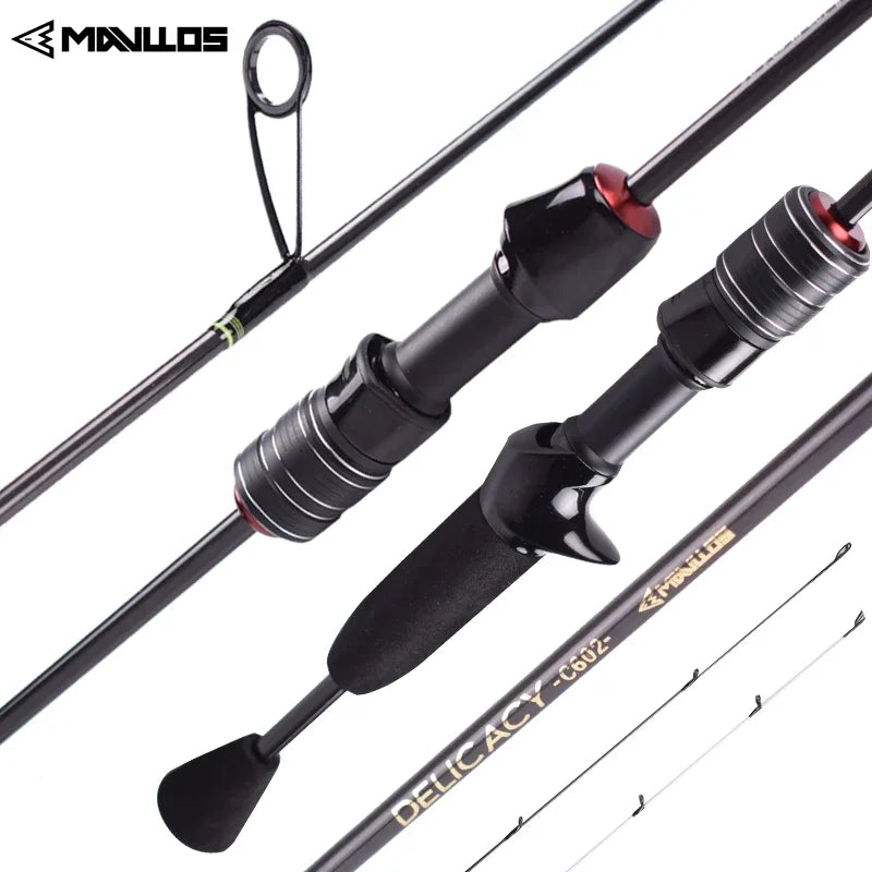 Mavllos Delicacy Solid Tip Spinning Rod Lure 0.6-8g/0.8-10g Fast Ultralight Carbon UL Tip BFS Casting Rod,Trout Fishing Rod