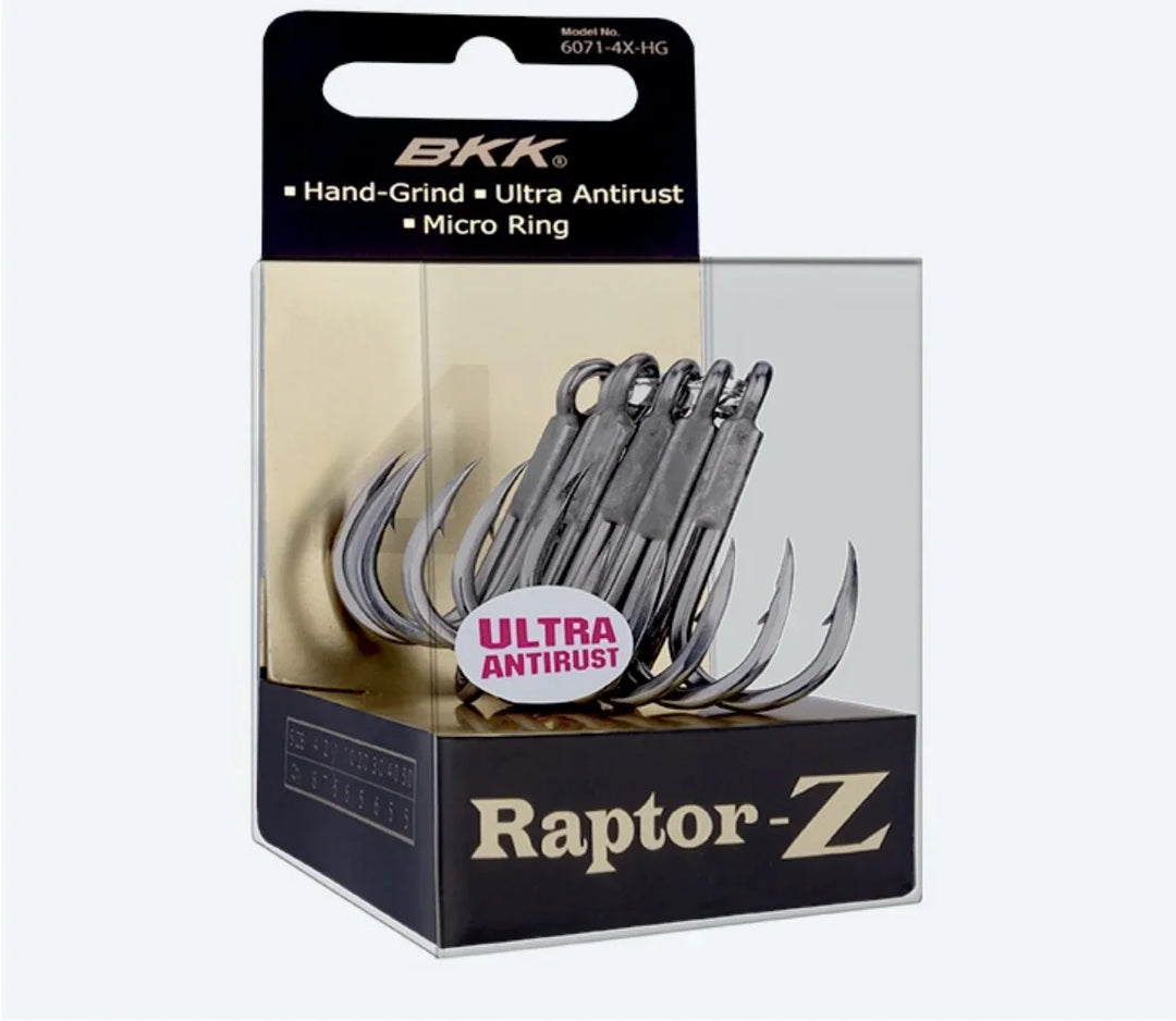 BKK Raptor-Z 6071-4X-HG Treble Fishing Hooks