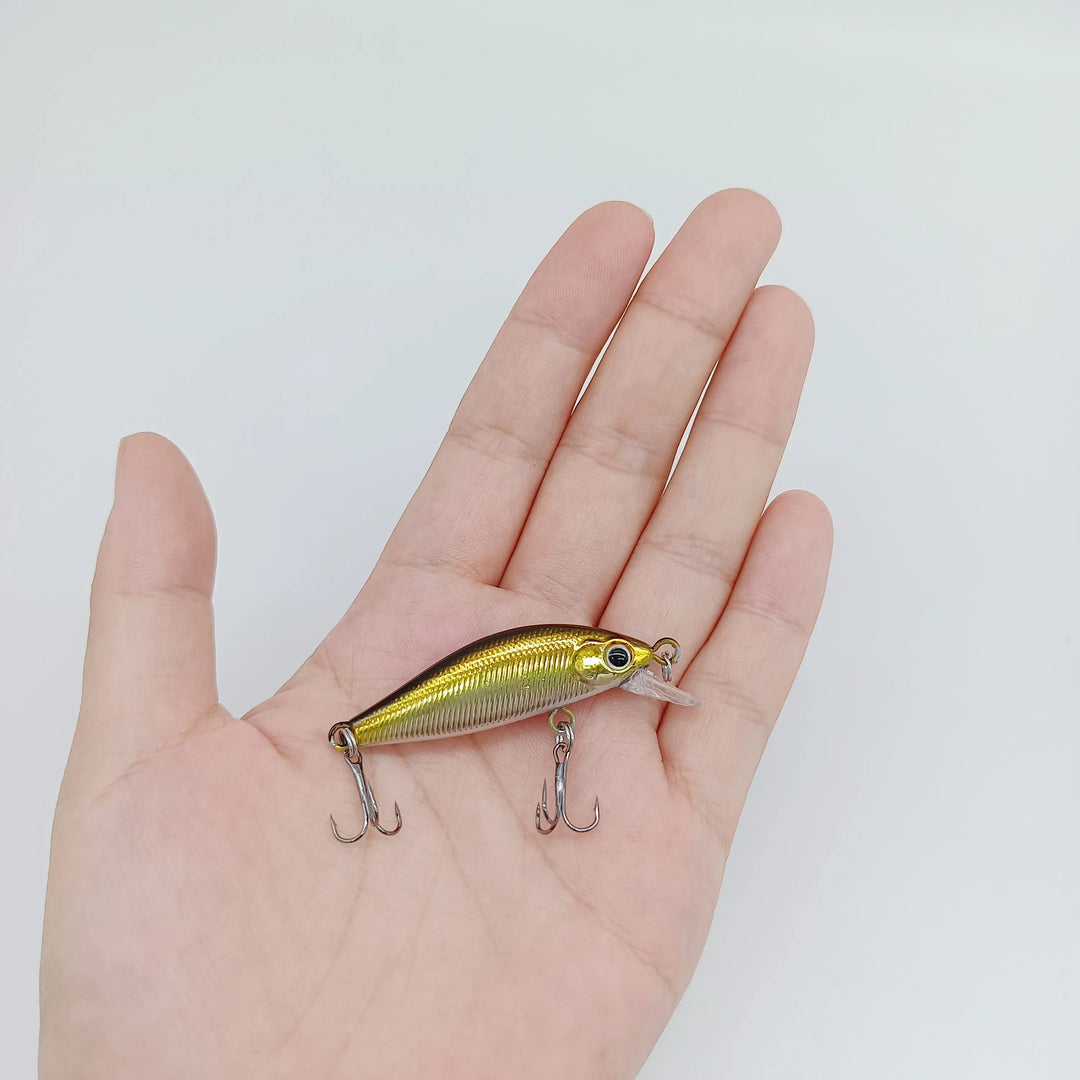 DUODUOYU 1PCS Sinking Minnow 45mm 4.5g Fishing Lure Micro Artificial Hard Bait Longcast Wobblers for Trout Bass Pike Tackle