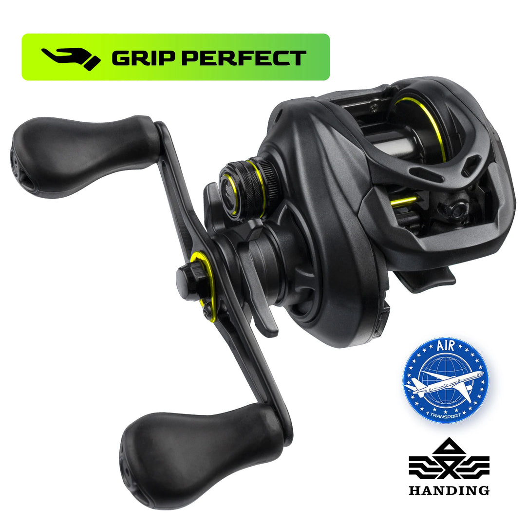 HANDING M1 Baitcasting Reel 8KG Max Drag Low Profile Fishing Reel 6+1 Double Shield BB 7.2:1 Gear Ratio 207G Durable Baitcaster