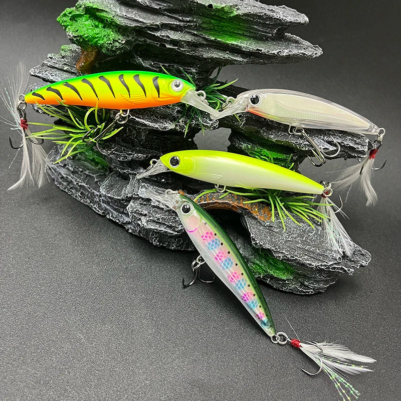 70mm 7.2g Floating Minnow Fishing Lures Pesca Wobbler Artificial Bait for Freshwater Trout Pike Carp Swimbait Fishing Equipment