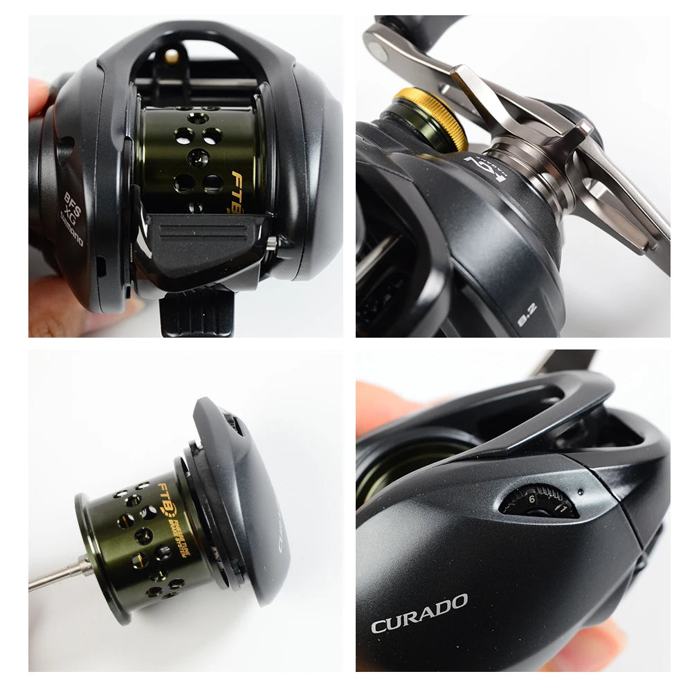 SHIMANO Original 21 CURADO BFS XG Baitcasting Fishing Reel 8.2:1 7+1BB Max Drag 3.5KG Finesse Tune Break System Micromodule Gear