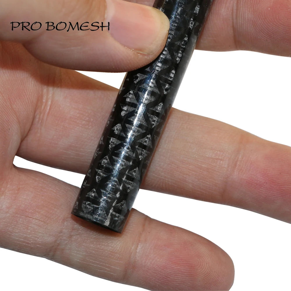 Pro Bomesh Full 4Axis Carbon Fiber Taper Grip Spinning Casting Handle Kit DIY Fishing Rod Building Components Repair Accessory