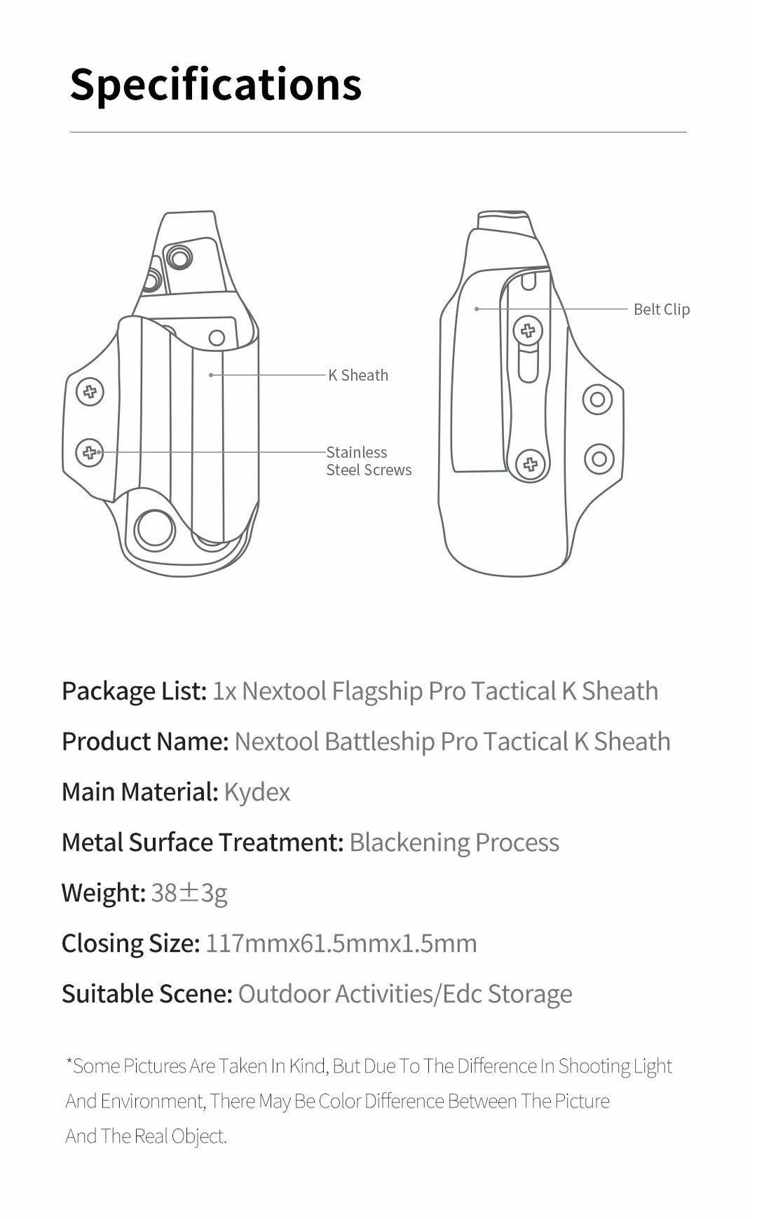 Nextool Flagship Pro Multitool with Kydex Sheath 16 in 1 Multi-tool Folding Pliers Portable Pocket Multipurpose Knife Scissors