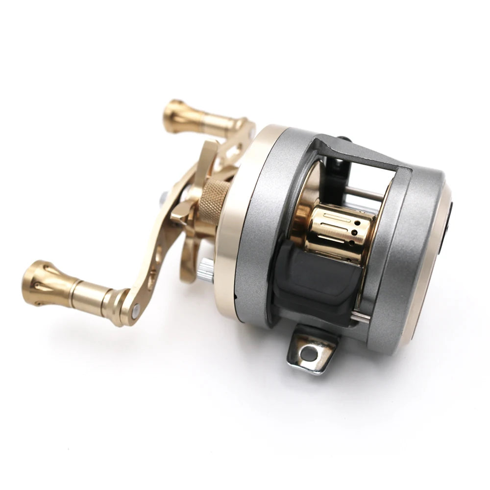 Metal Round Baitcasting Reel Left Right Hand High Ratio 7.0:1 / 6.0:1 Saltwater Bait Cast Drum Fishing Reel Lure Fishing