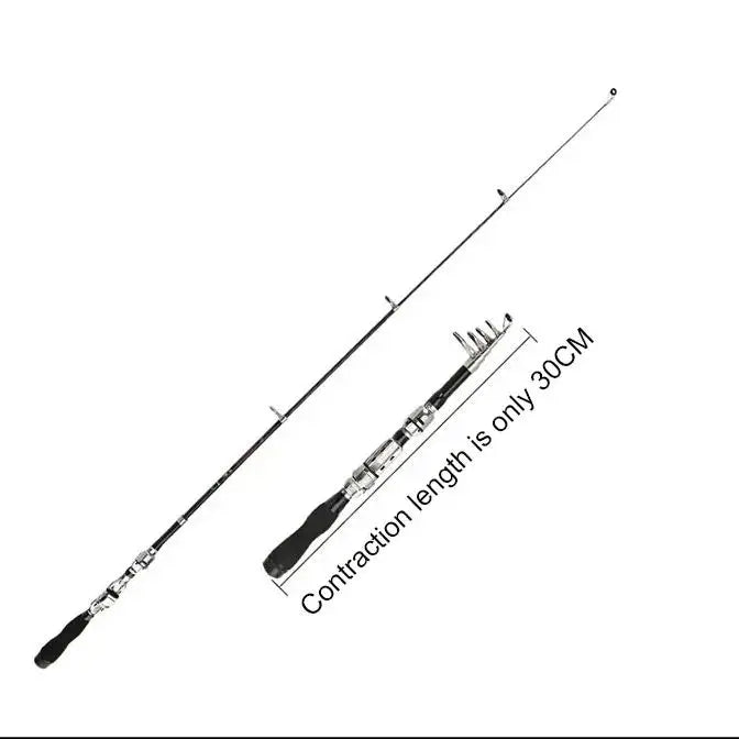 Fishing tools Telescopic Fishing Rod Spinning Fly Carp Feeder Carbon Fiber Pesca 1.2M 1.5M 1.7M 1.9M 2.1M Mini Travel Reel Seat