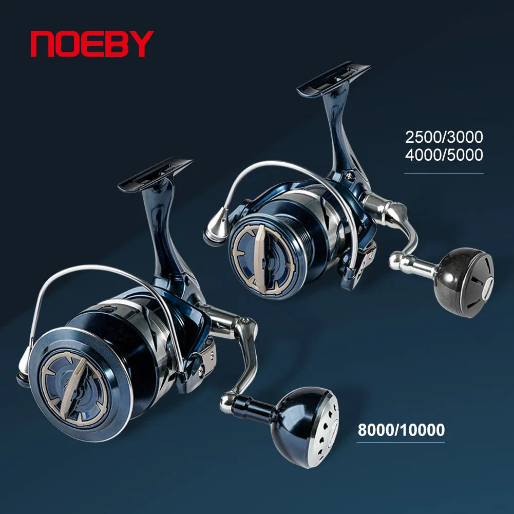 Noeby Spinning Fishing Reel 2500 3000 4000 5000 6000 8000 10000 Max Drag 25kg Aluminum Saltwater Spinning Fishing Reels