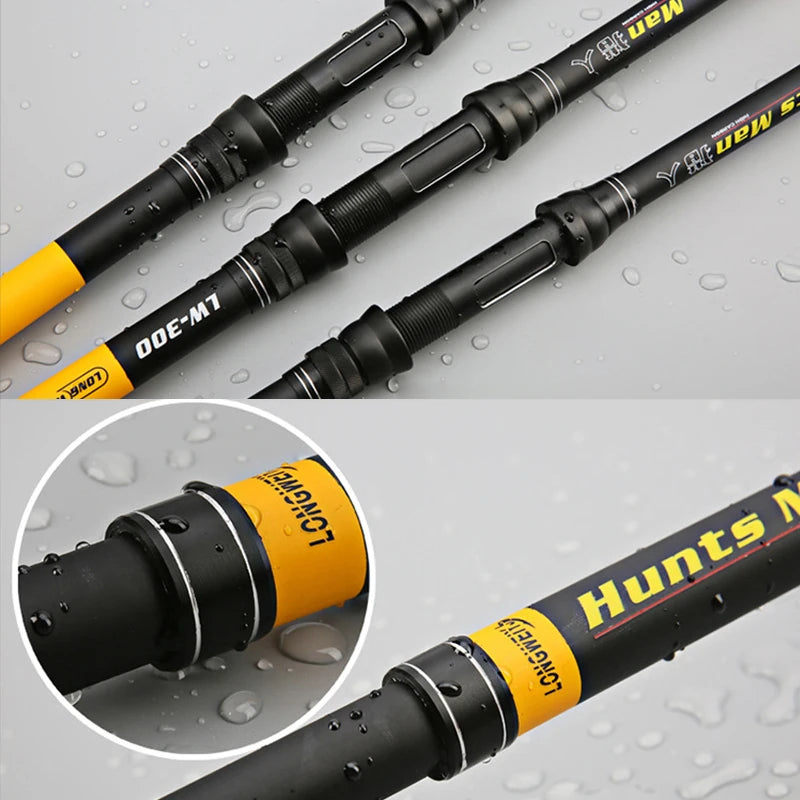 Mosodo Super Hard Carbon Telescopic Fishing Rod Carp Rod Saltwater Sea Fishing Rod 2.1/3/3.6/4.5M Casting Spinning Fishing Pole