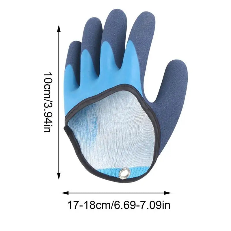 Fishing Catching Gloves Non-slip Fishing Gloves With Magnet Carabiner Release Hooks Waterproof Anti-stab Gloves For Winter