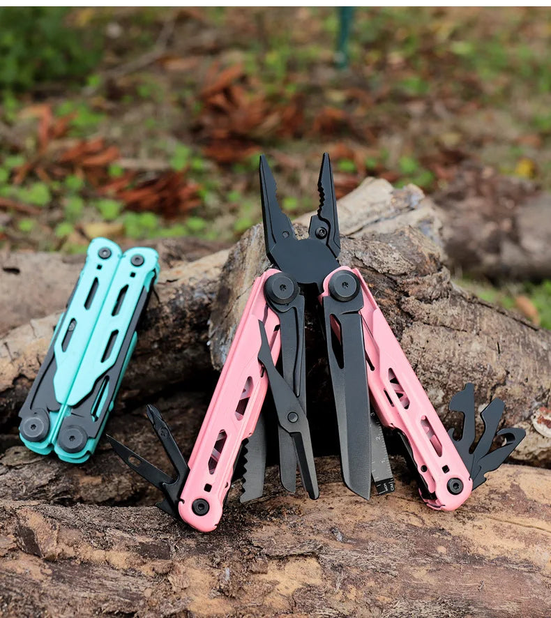 BHBT 17 in 1 Multitool Pliers Folding Multi-functional Combination Tool Portable Scissors Saw Blade EDC Outdoor Multi Tools