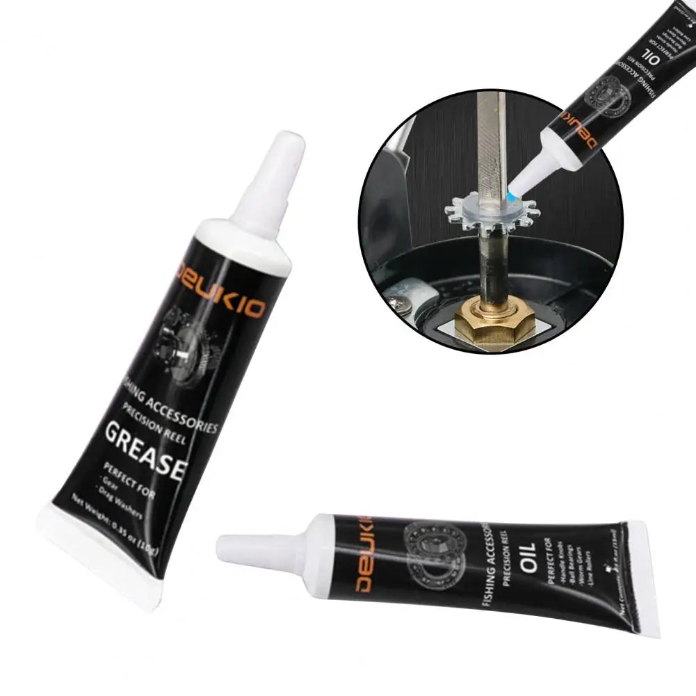 Reel Oil Grease 1 Set Multipurpose Lubricating Easy To Carry Synthetic Oil Reel Grease Lubricant for Angling