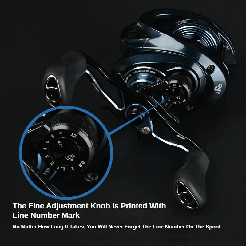 PURELURE-Baitcasting Fishing Reel, Casting Reel, Baitcasting, Darting Drag, Forged AL Alloy Spool, Lure Reel