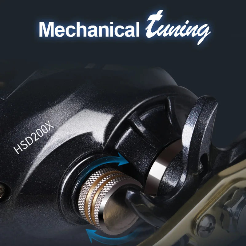 HISTAR Waterproof Digital Long Casting 7.0:1 High Ratio 10kg Drag Power 8+1 BB Metal Spool Baitcasting Fishing Reel