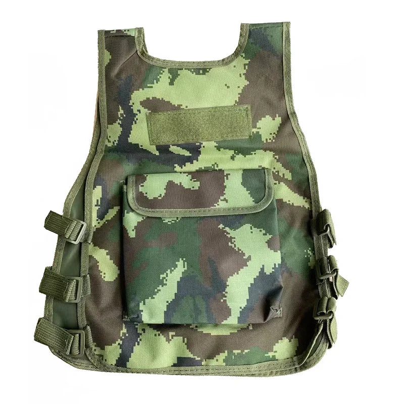 Army Fans Outdoor Children Vest Tactical Boy Girl Camouflage CS Game Vest Kids Hunting Cosplay Fishing CS Game Clothing