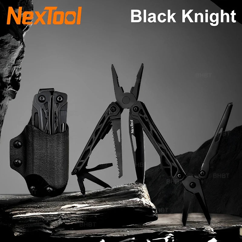 NexTool Black Knight with Optional Kydex Sheath 11 In 1 Multitool Pliers Outdoor Survival Folding Scissors Hand Multi Tool