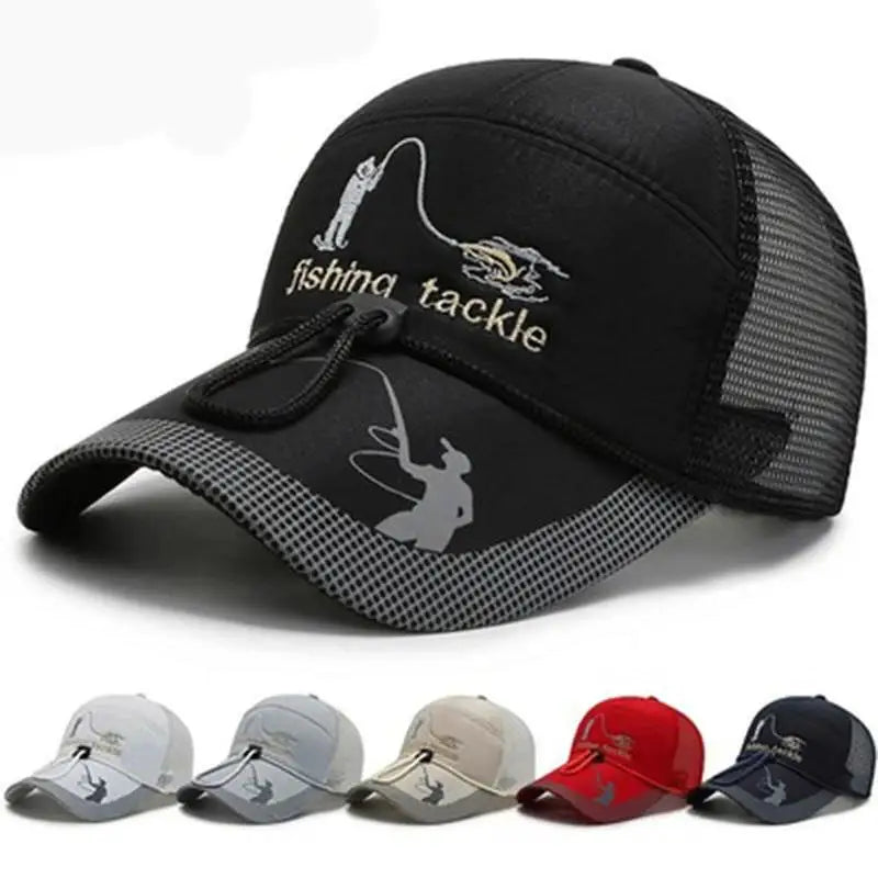 Fishing Hat Cap Outdoor Sports Hats Hiking Visor UV Protection Men Women Adjustable Breathable Golf Caps Fishing Caps