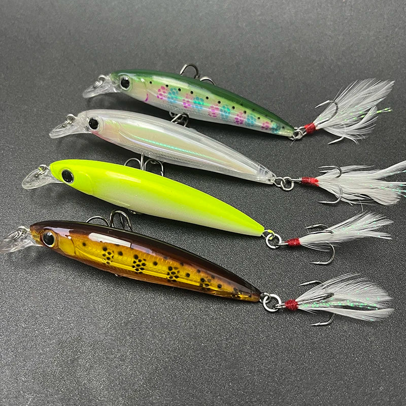 70mm 7.2g Floating Minnow Fishing Lures Pesca Wobbler Artificial Bait for Freshwater Trout Pike Carp Swimbait Fishing Equipment