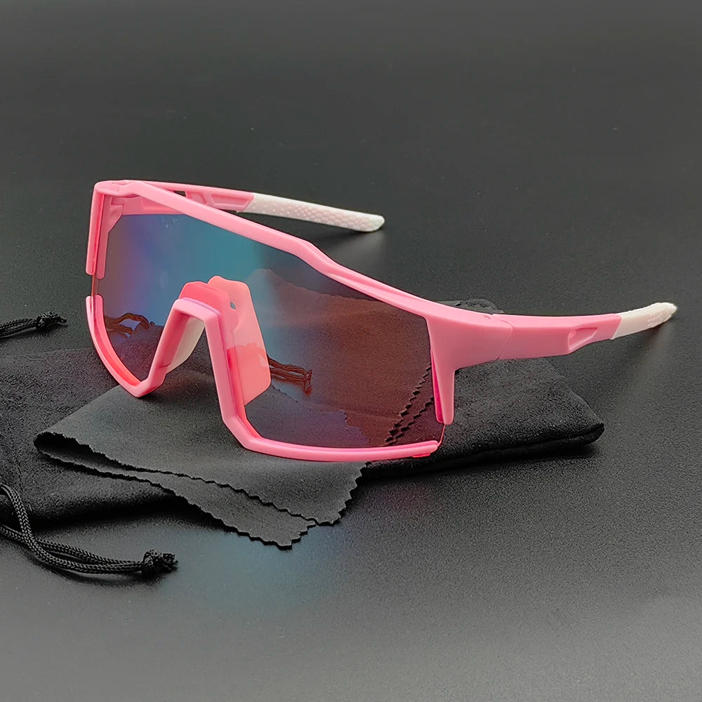 2024 Rimless UV400 Cycling Sunglasses Sports Running Fishing Goggles MTB Bicycle Glasses Men Women Road Bike Eyewear Male Rider